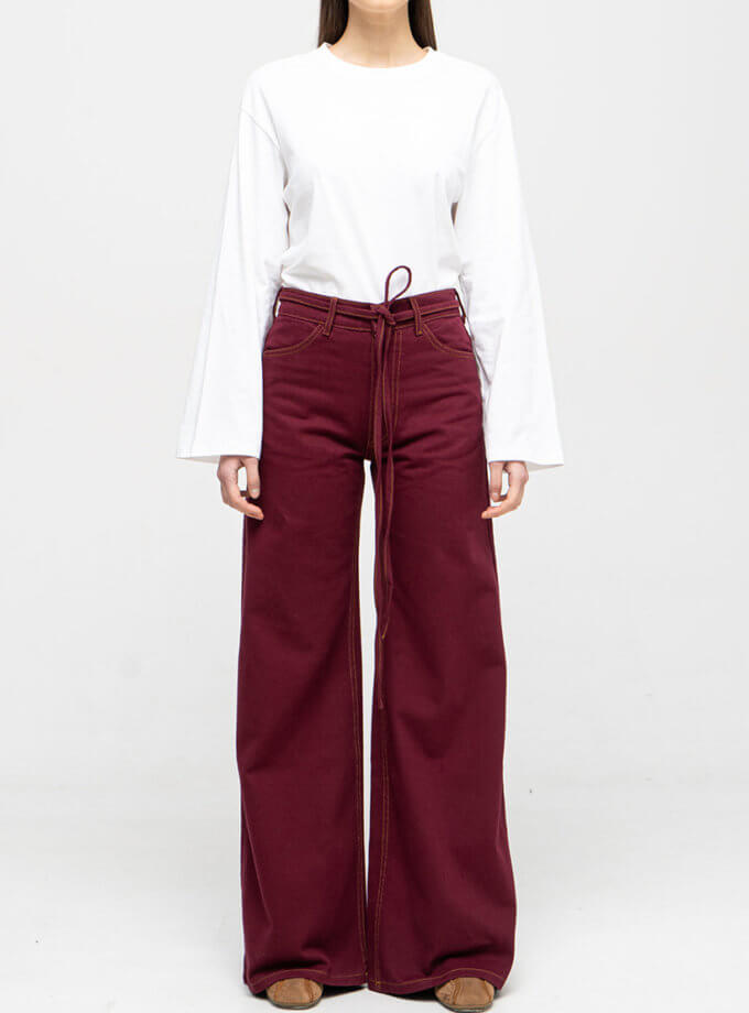 Джинси Baggy бордо MATCH DENIM (MTCH_sp25-jns-bordo)