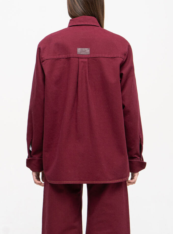 Сорочка бордо MATCH DENIM (MTCH_sp25-shirt-bordo)