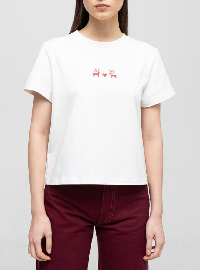 Футболка з вишивкою MATCH DENIM (MTCH_sp25-sh-emb-white)
