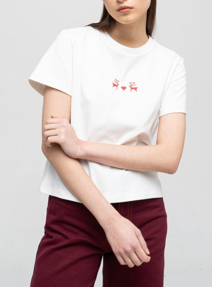 Футболка з вишивкою MATCH DENIM (MTCH_sp25-sh-emb-white)