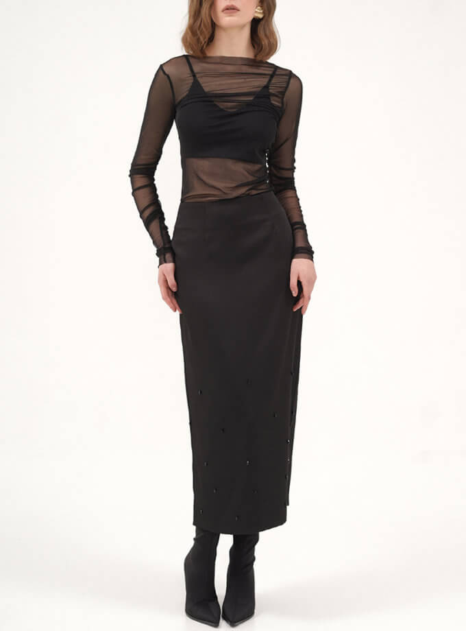 Спідниця міді з намистинами TWINSIS CLOTHES (TW_TT_SS 121456)