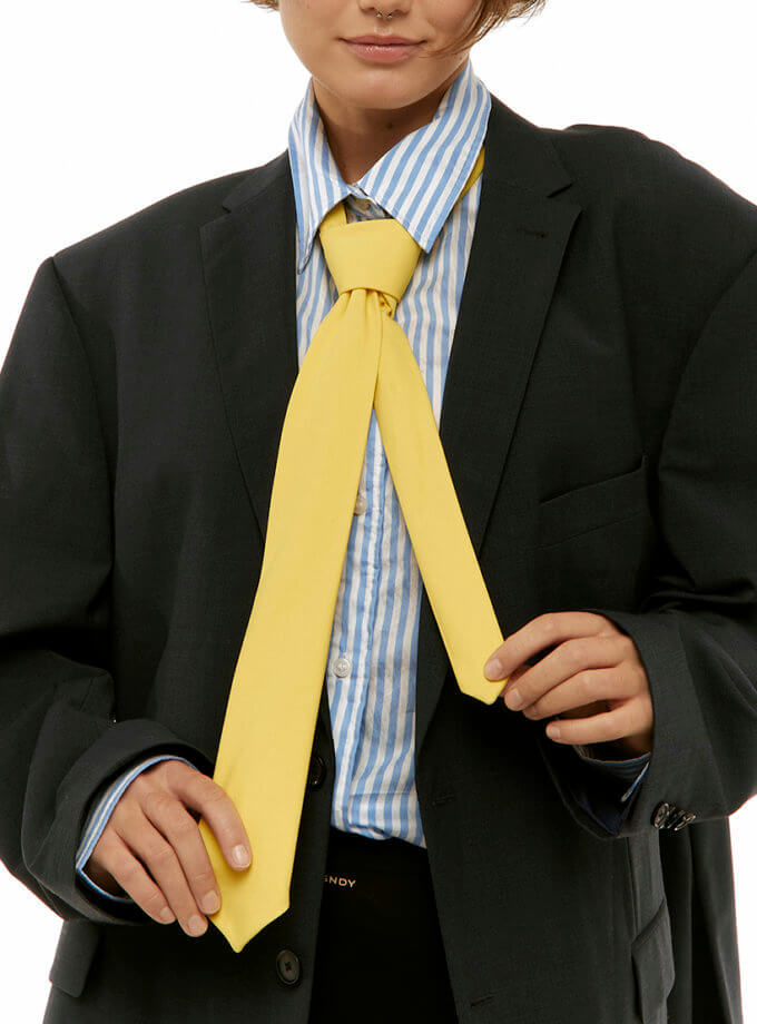 Краватка Слім жіноча жовта CRAVATTA (CRV_KS_SS20_25)