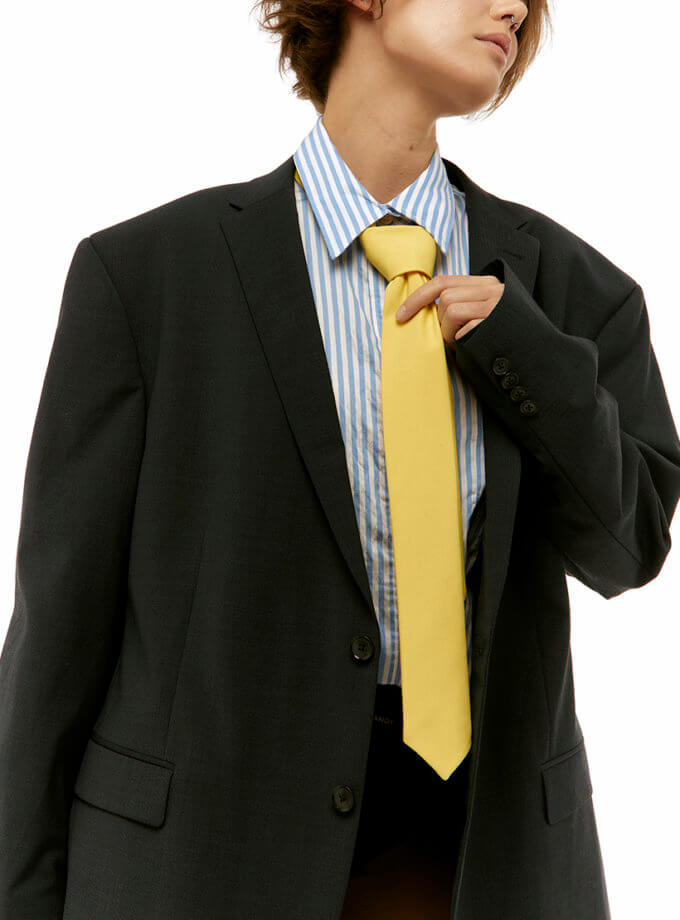 Краватка Слім жіноча жовта CRAVATTA (CRV_KS_SS20_25)