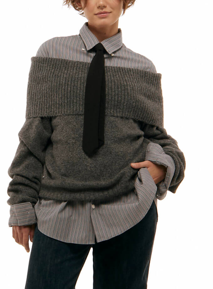 Краватка Слім Жіноча чорна CRAVATTA (CRV_KS_SS17_25)