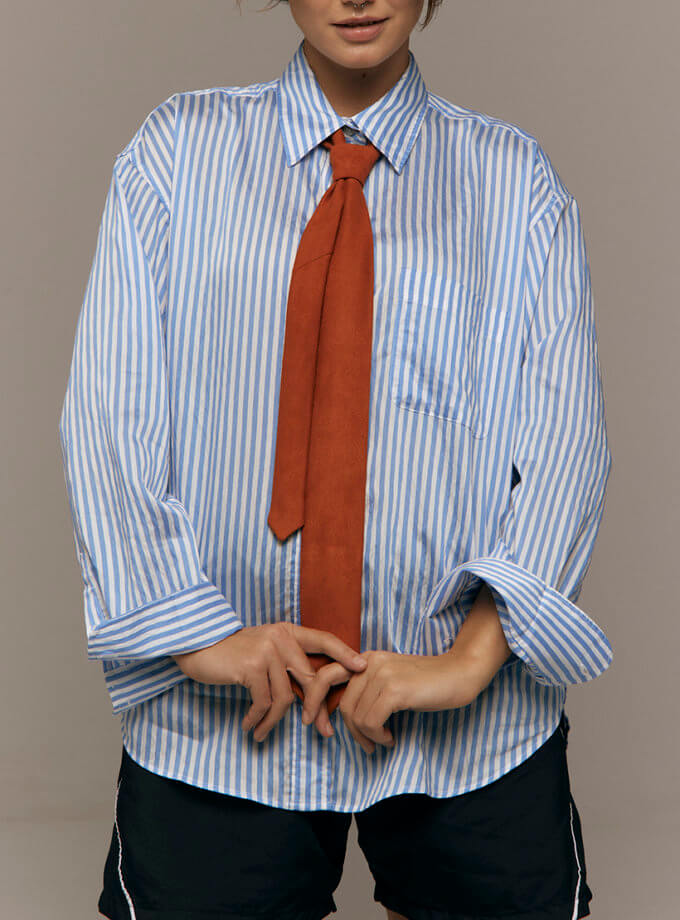 Краватка Слім жіноча поморанчева CRAVATTA (CRV_KS_SS40_25)