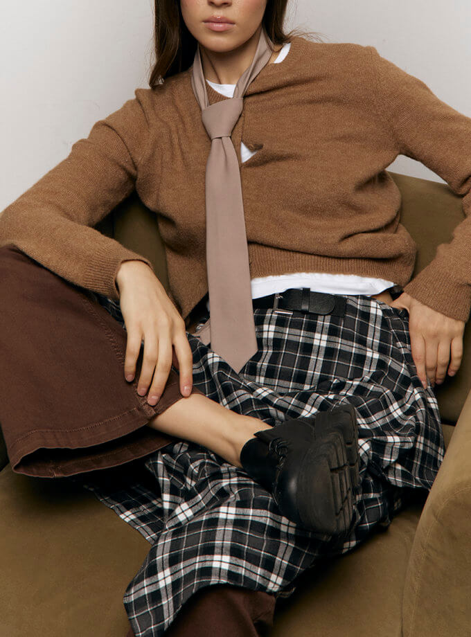 Краватка Слім жіноча бежева CRAVATTA (CRV_KS_SS19_25)