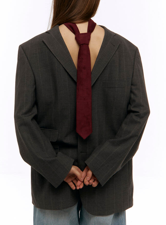 Краватка Слім жіноча бордо CRAVATTA (CRV_KS_SS41_25)