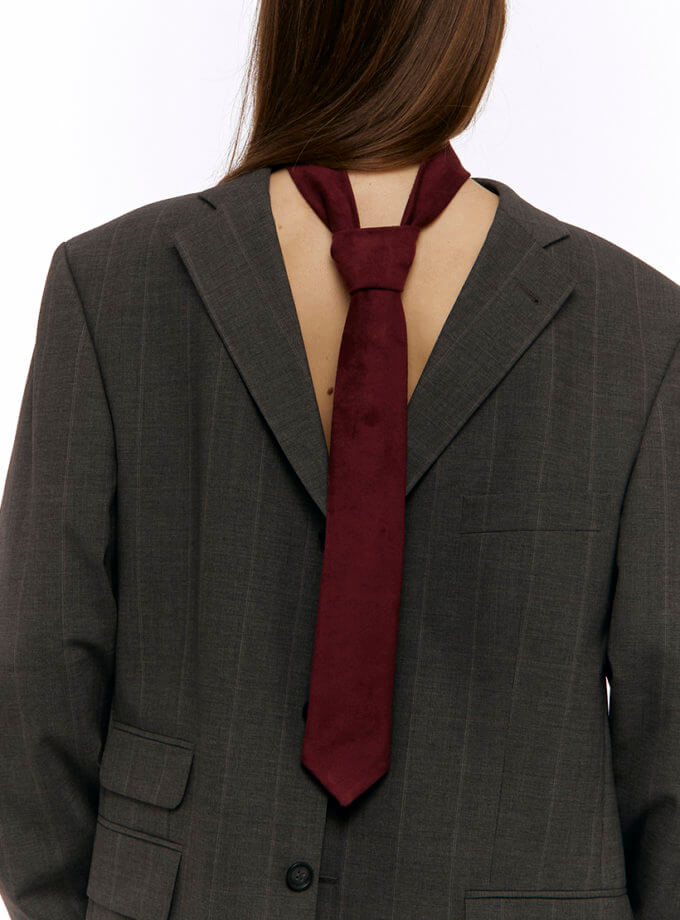 Краватка Слім жіноча бордо CRAVATTA (CRV_KS_SS41_25)