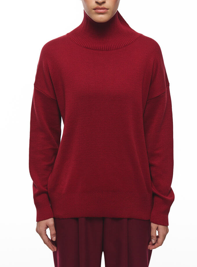 Светр Loro бургунді J.D.WOOL (JDW_J.D.2545)