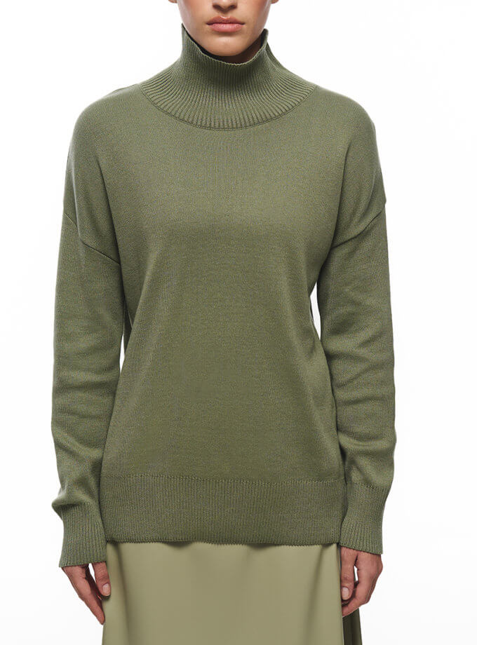 Светр Loro хакі J.D.WOOL (JDW_J.D.2546)