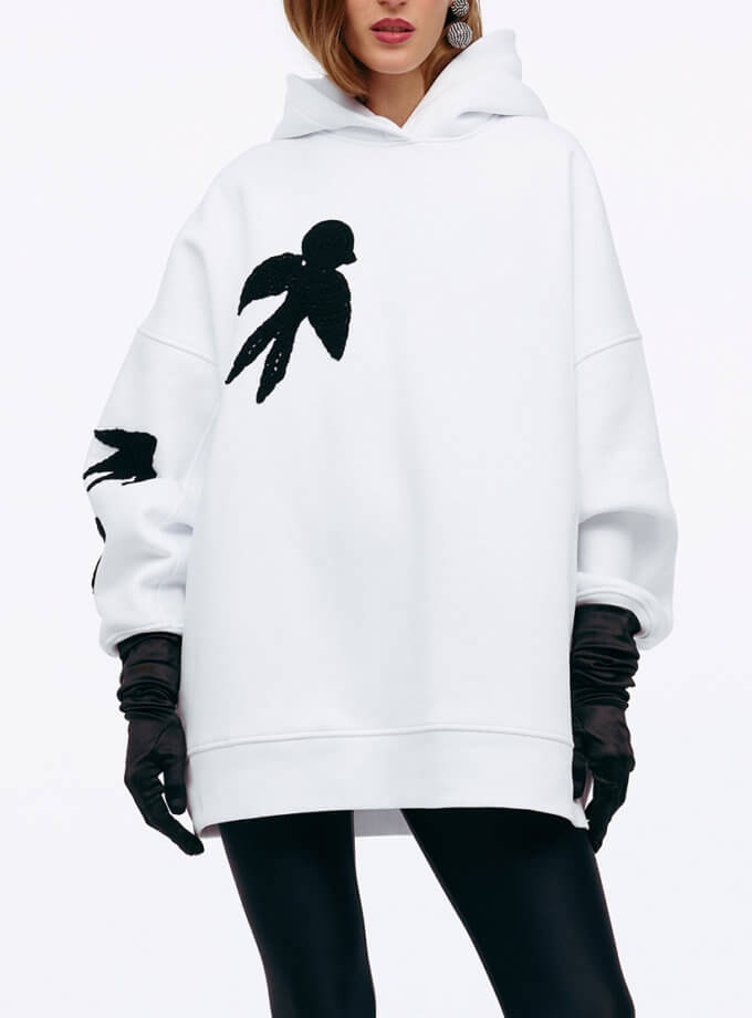 Худі Pryletila Lastivochka біле MY x MY (MC_MY10225)