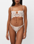 Бюстьє з мережива і шовку в кольорі айворі PEACH PEACH LINGERIE (PP_BUOI2410)