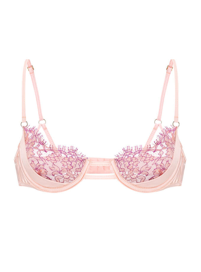 Персиковий балконет із шовку та мережива PEACH PEACH LINGERIE (PP_BLPP2403)