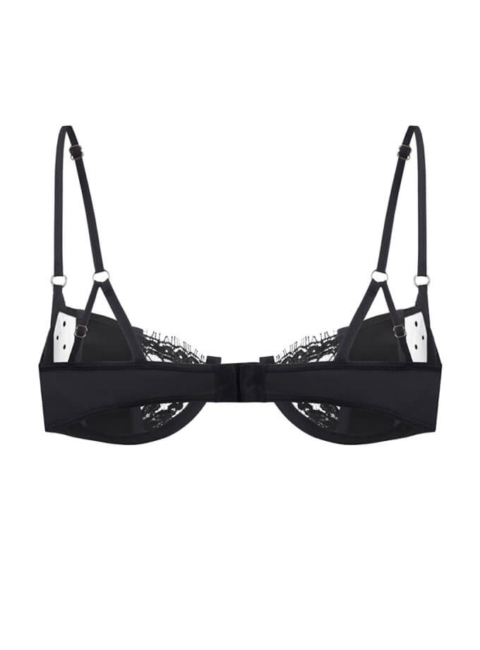 Чорний балконет із шовку PEACH PEACH LINGERIE (PP_BLPB2401)