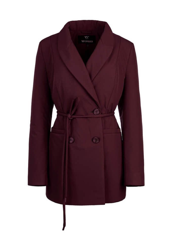 Коротке пальто-пуховик бургунді WONDER (WNDR_win25_spcbr_04)