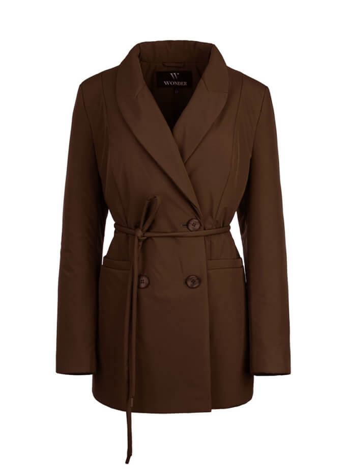 Коротке пальто-пуховик шоколадний WONDER (WNDR_win25_spcch_04)