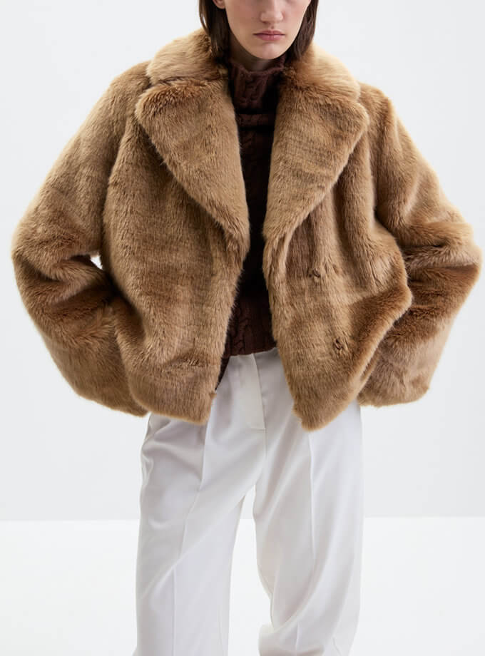 Вкорочена шуба Bura Faux Fur IAM (IM_BR/FX/FR/JCKT)