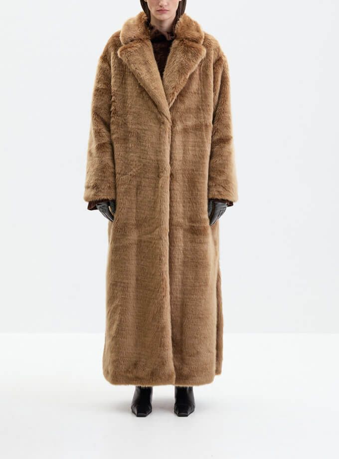 Максі шуба Bura Faux Fur IAM (IM_BR/FX/MX/JCKT) - фото 7