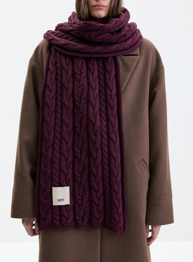 Шарф Braided Beige IAM (IAM_BRDD/BG/SCRF) - фото 9