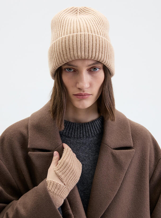 Мітенки Wool Beige IAM (IAM_WL/BG/MTT)