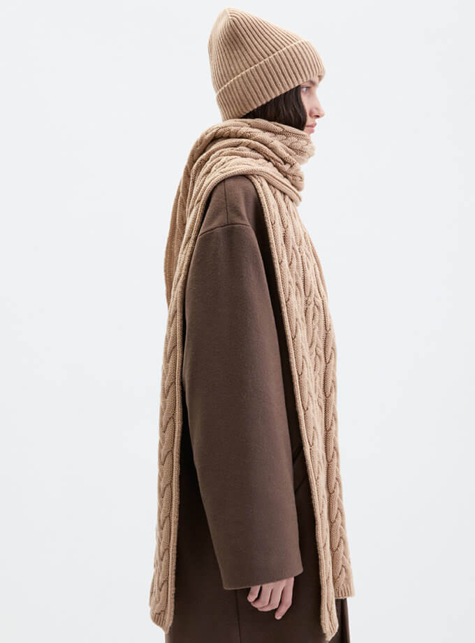 Шарф Braided Beige IAM (IAM_BRDD/BG/SCRF)