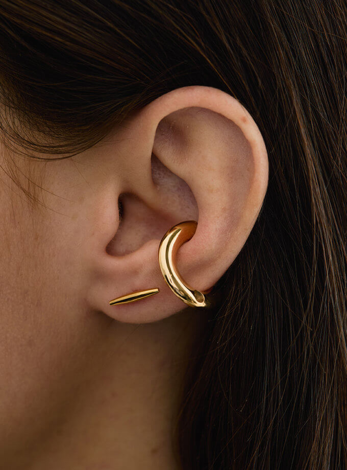 Кафф-каблучка Ола в позолоті ORXATA.JEWELRY (ORX_kaff_ola_gold)