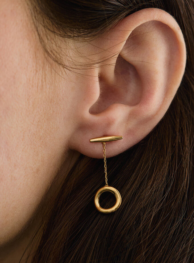 Сережки-трансформери Ола в позолоті ORXATA.JEWELRY (ORX_earrings_ola_gold)