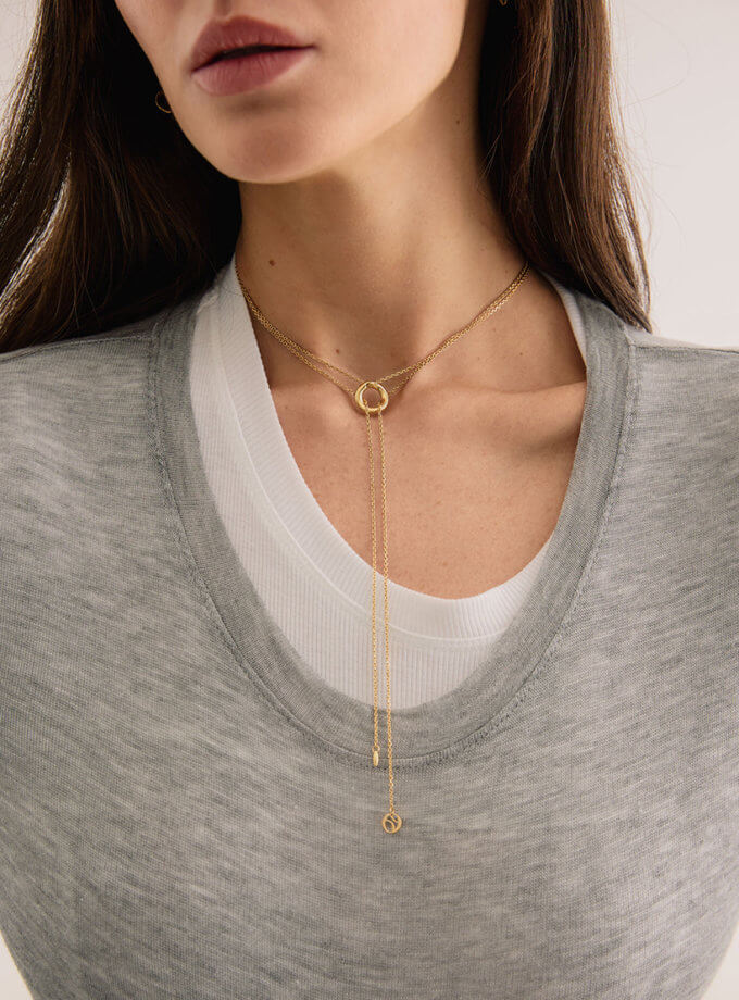 Кольє-трансформер Ола в позолоті ORXATA.JEWELRY (ORX_nec_ola_gold)