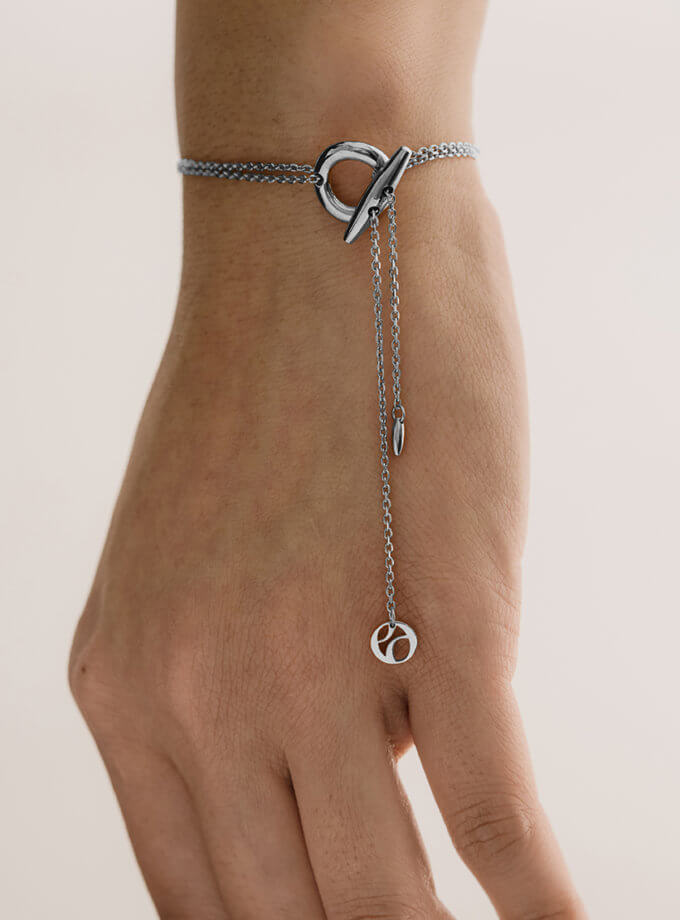 Браслет-трансформер ола в покритті білим родієм ORXATA.JEWELRY (ORX_bracelet_ola_white)