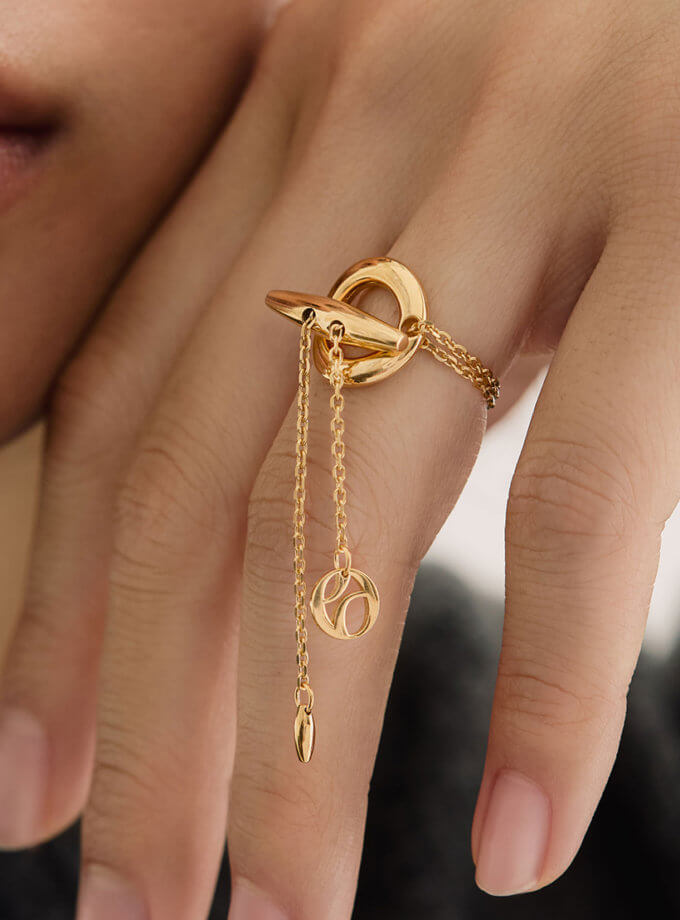 Каблучка-трансформер Ола в позолоті ORXATA.JEWELRY (ORX_ring_ola_gold)