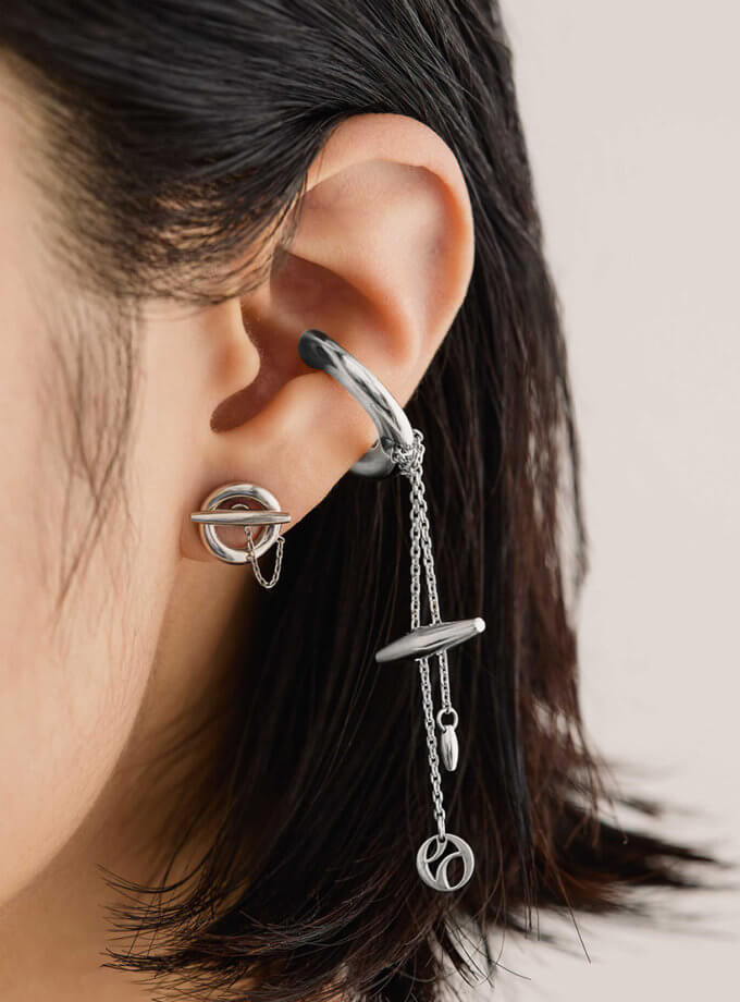 Кафф-каблучка Ола в покритті білим родієм ORXATA.JEWELRY (ORX_kaff_ola_white)