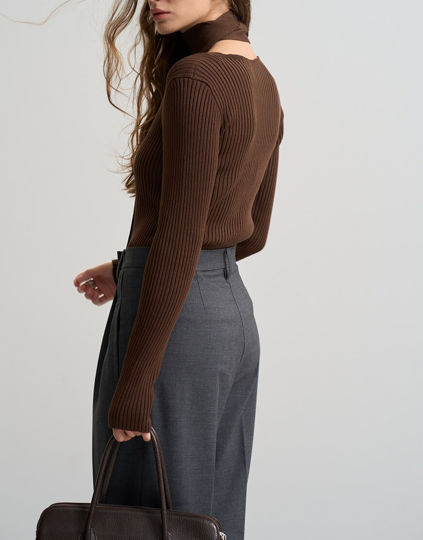 savour2013_resized Лонгслів з шаликом шоколад SAVOUR (SVR_JR-1285) - фото 3