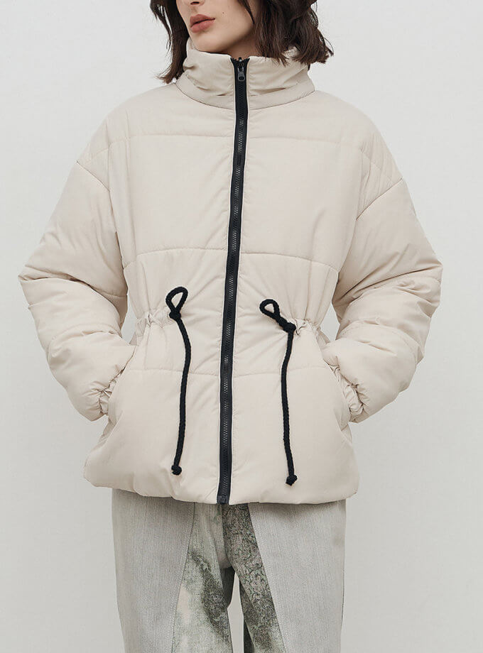 Пуховик over size  молочний ZHARKO (ZHRK_kzaw242500008downjacketmilk)