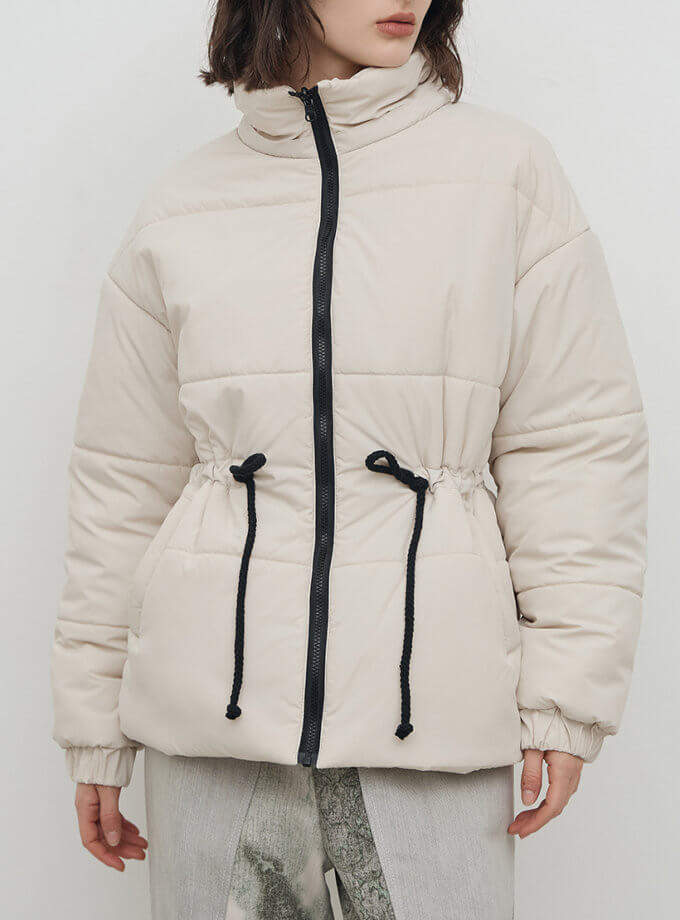 Пуховик over size  молочний ZHARKO (ZHRK_kzaw242500008downjacketmilk)