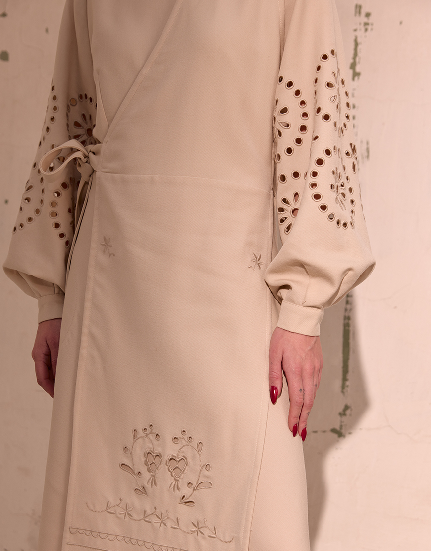 12nov0361 Плахта Плющ кремова EMBROIDERED GEM (EMBR_2023_17) - фото 2