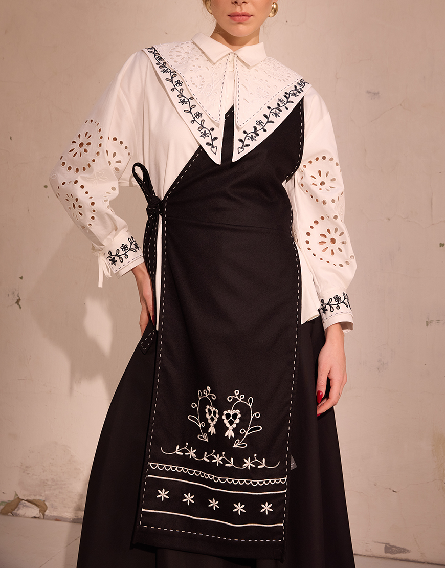 4S5A9513 Плахта Плющ чорний EMBROIDERED GEM (EMBR_2023_18)