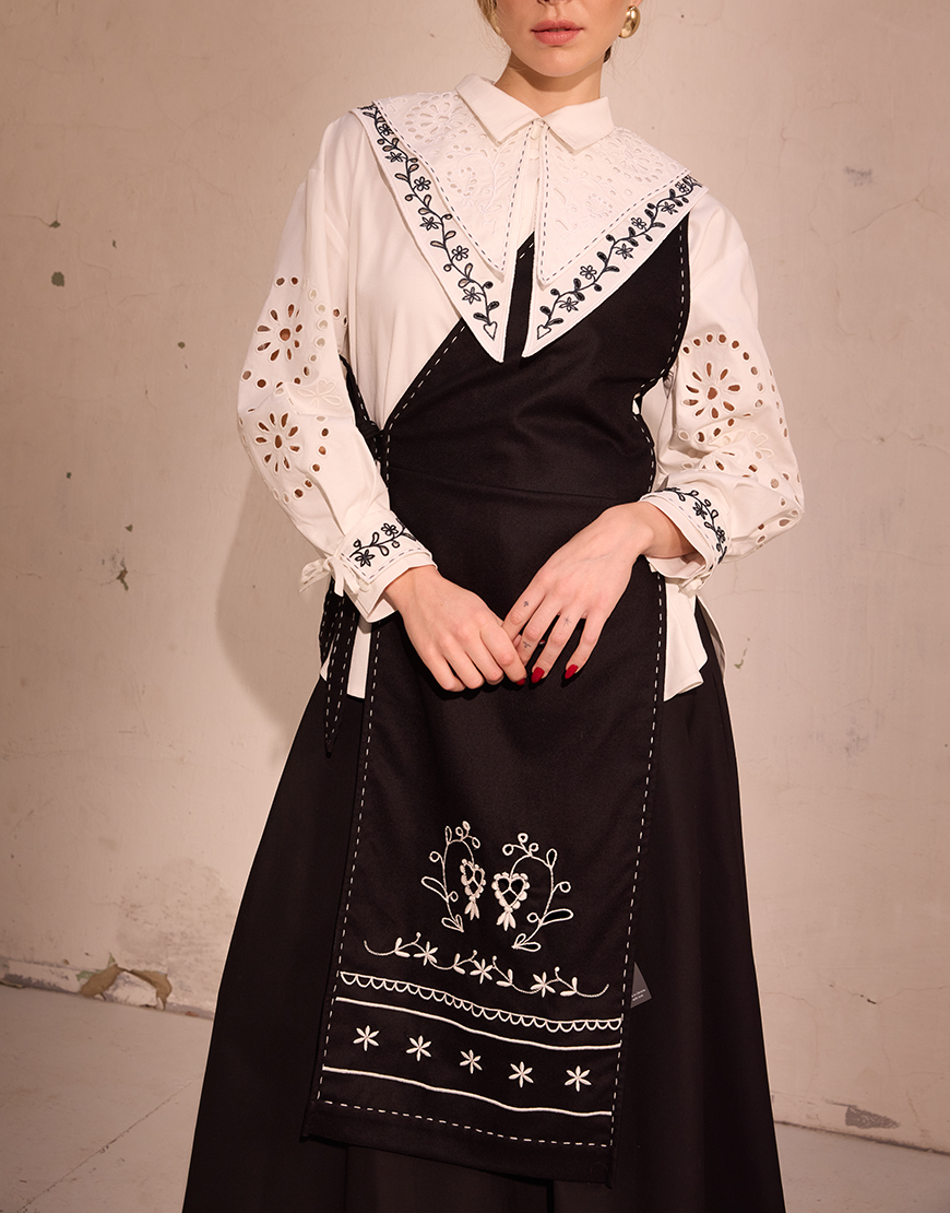 4S5A9515 Плахта Плющ чорний EMBROIDERED GEM (EMBR_2023_18) - фото 2