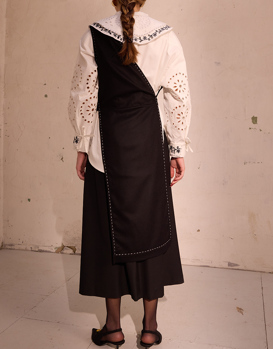 4S5A9536 Плахта Плющ чорний EMBROIDERED GEM (EMBR_2023_18) - фото 3