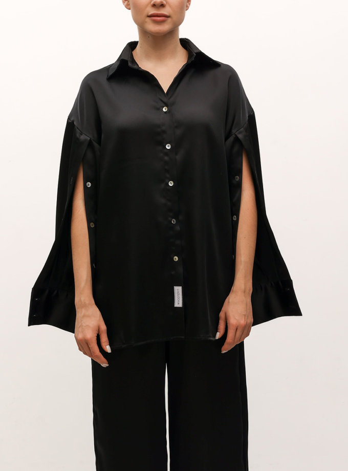 Атласна сорочка кейп LiSOLODKA (LS_0045_25)