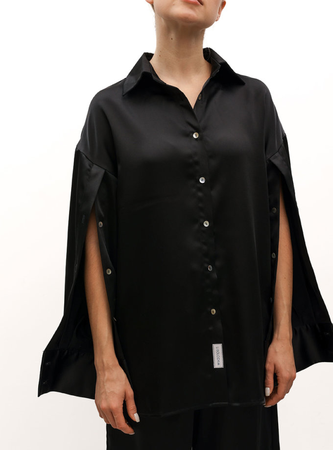 Атласна сорочка кейп LiSOLODKA (LS_0045_25)