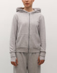 Худі зіп на флісі сірий меланж LiSOLODKA (LS_0008_25)