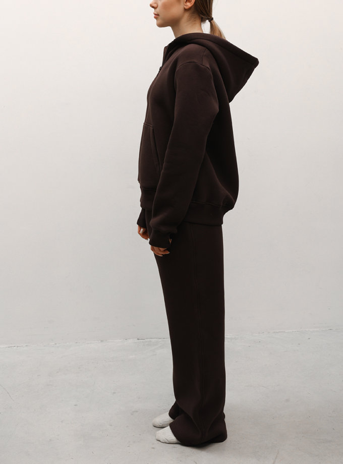 Штани кльош на флісі шоко LiSOLODKA (LS_0011_25)