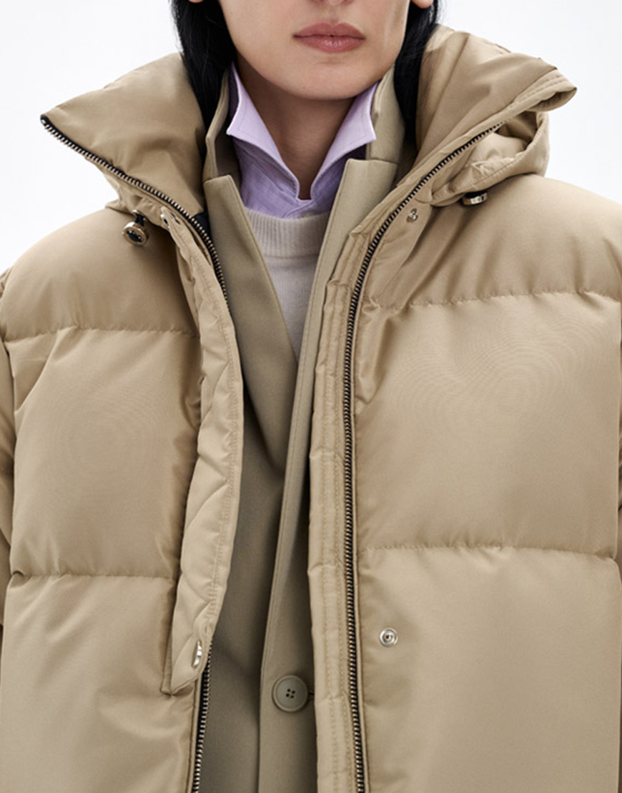 AW-21-18sand (3) Пуфер Tiffany середньої довжини овесрайз крою MARCHI (MRCH_AW-21-18sand) - фото 4