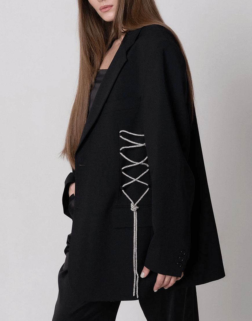 DSC01411copy.jpg Жакет зі стразовою шнурівкою JJSQUEE (JJ_0014) - фото 2