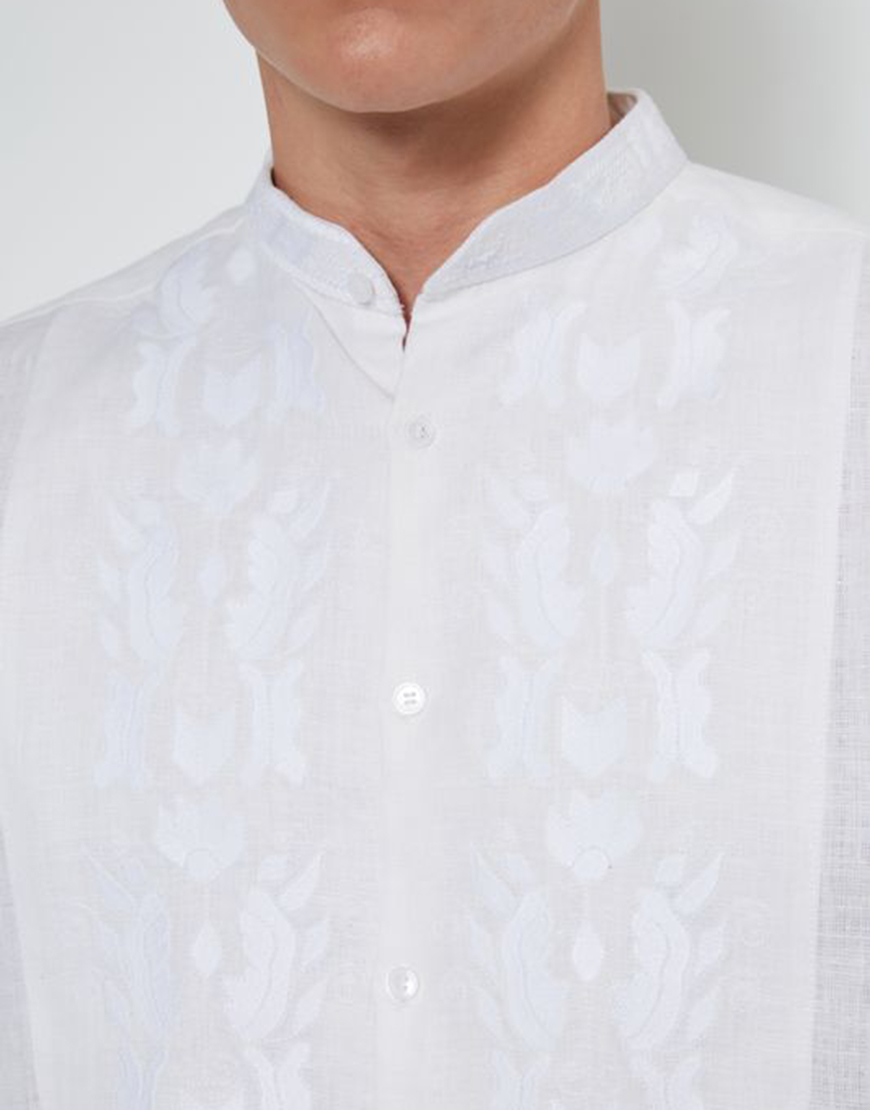 EUhmfSrg Січ біла сорочка з білою вишивкою FOBERINI (FOBERI_SS19071) - фото 6