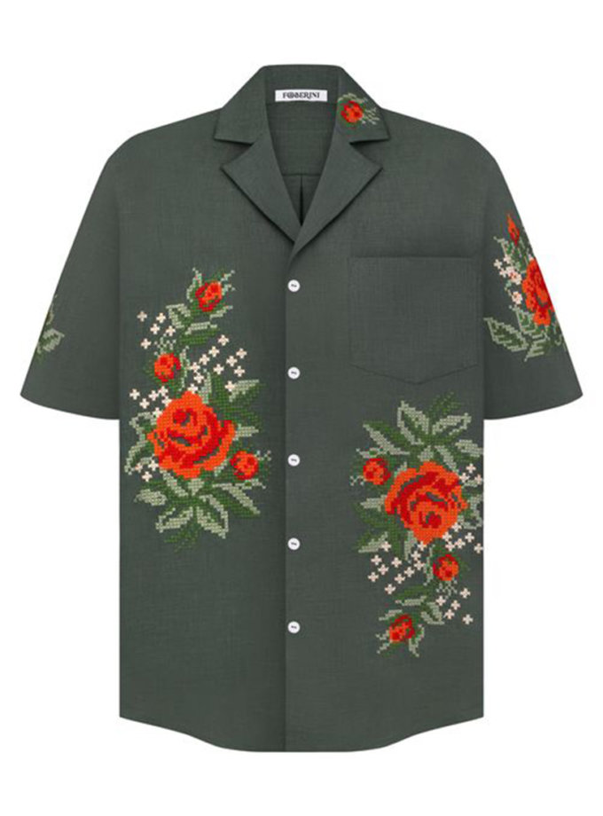 Еней смарагдова  сорочка FOBERINI (FOBERI_SS23109)