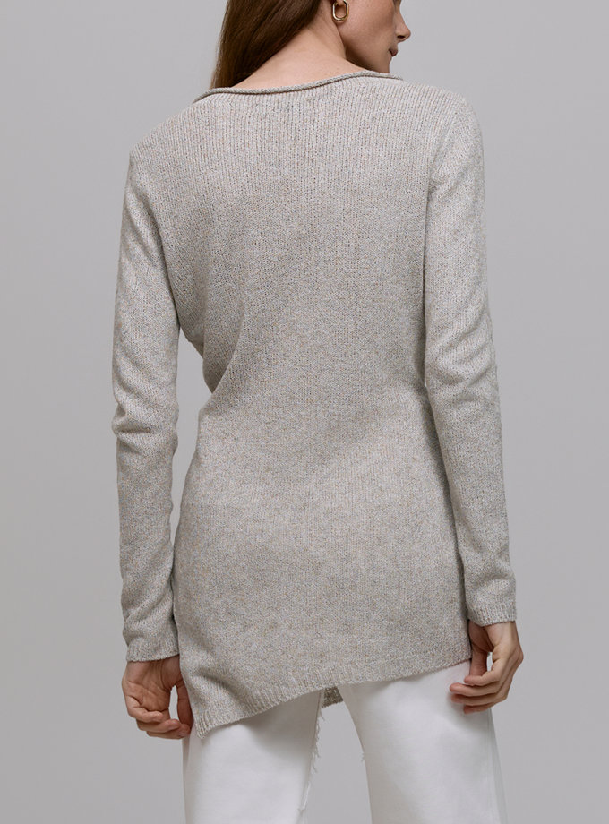 Асиметричний лонгслів - Сірий WKMF (WKMF_236_1)