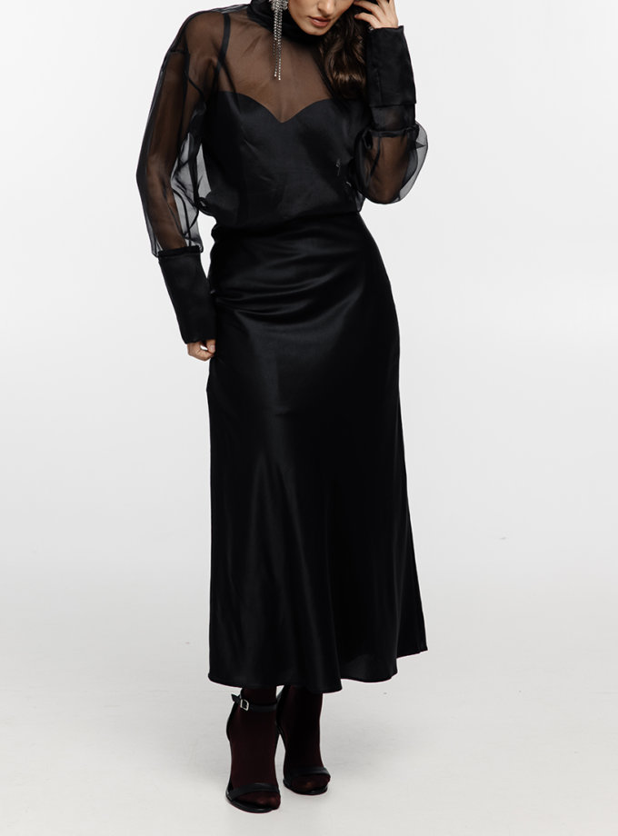 Спідниця по-косій чорна NAZARELL! (NZRLL_НФ-00000027_kapsula)