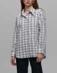Сорочка в клітинку - Біло-чорна WKMF (WKMF_230_1)