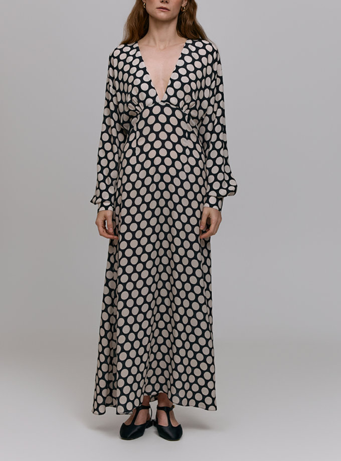 Сукня максі в горошок WKMF (WKMF_229_1)